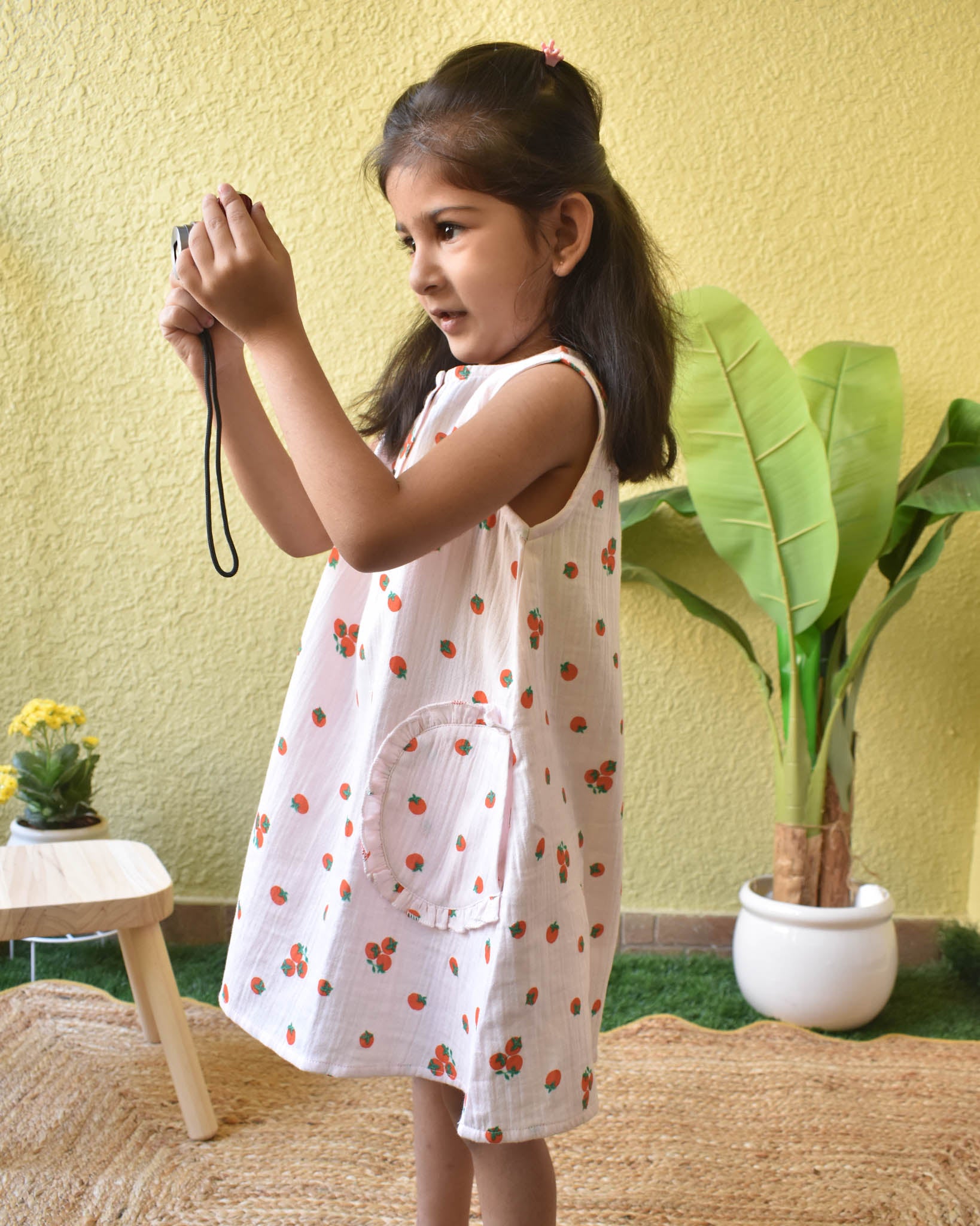 Tomato frill pocket dress Just Little Studio