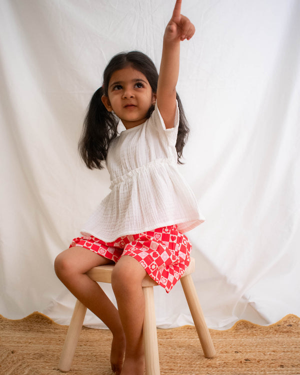 Sweetheart Paper-bag Shorts Just Little Studio