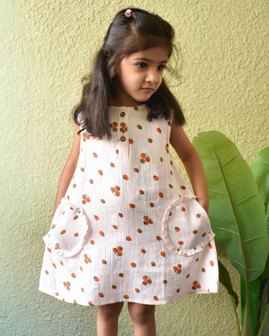 Tomato frill pocket dress Just Little Studio