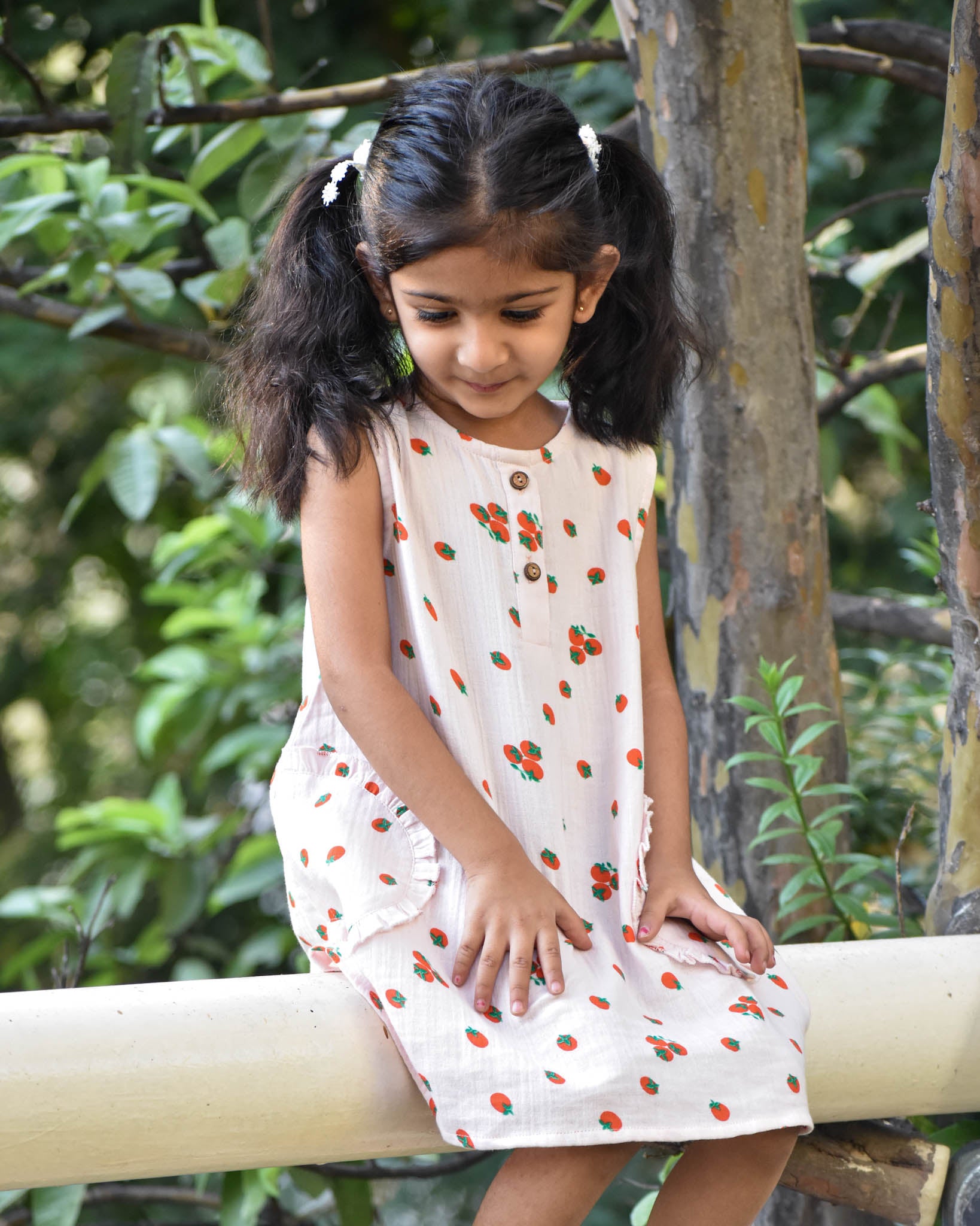 Tomato frill pocket dress Just Little Studio