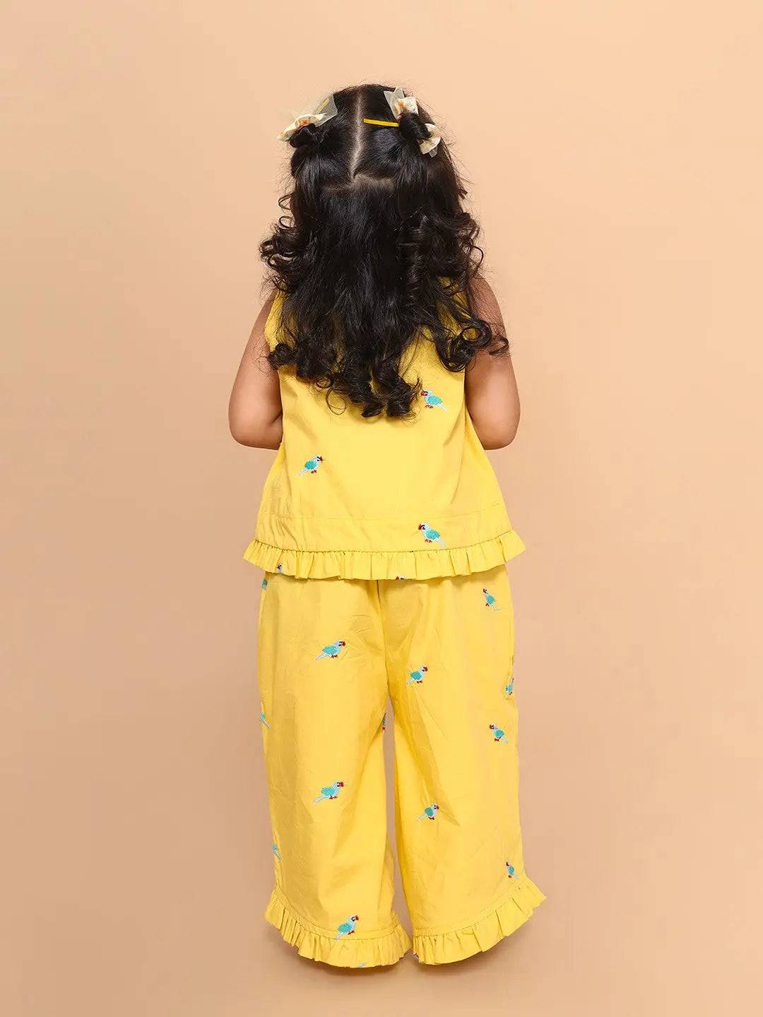 Parrot Embroidery Top & Culotte Set Just Little Studio