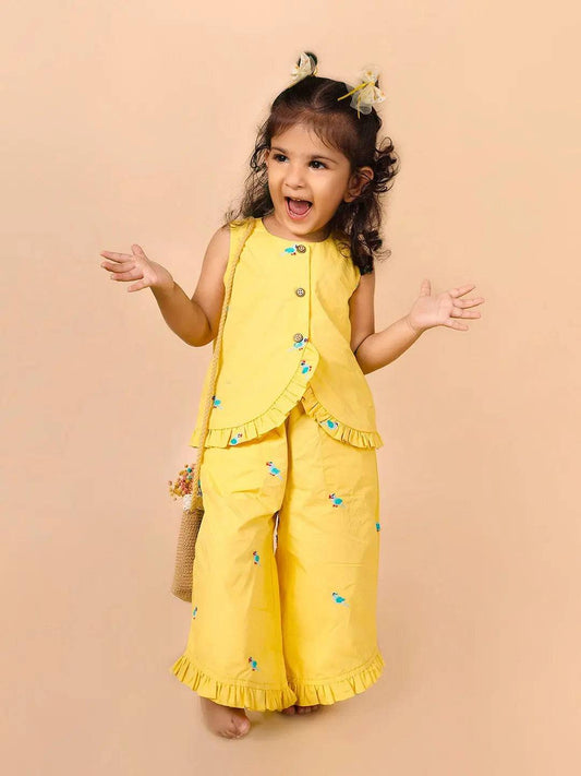Parrot Embroidery Top & Culotte Set Just Little Studio