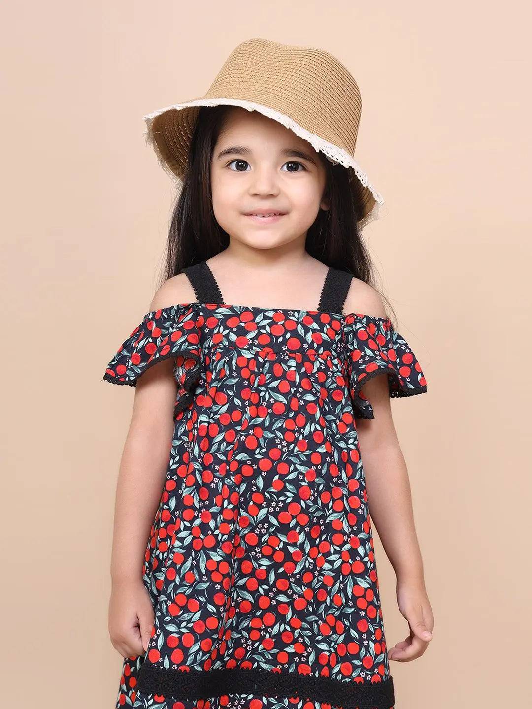 Exotic Cherry Print Dress Just Little Studio