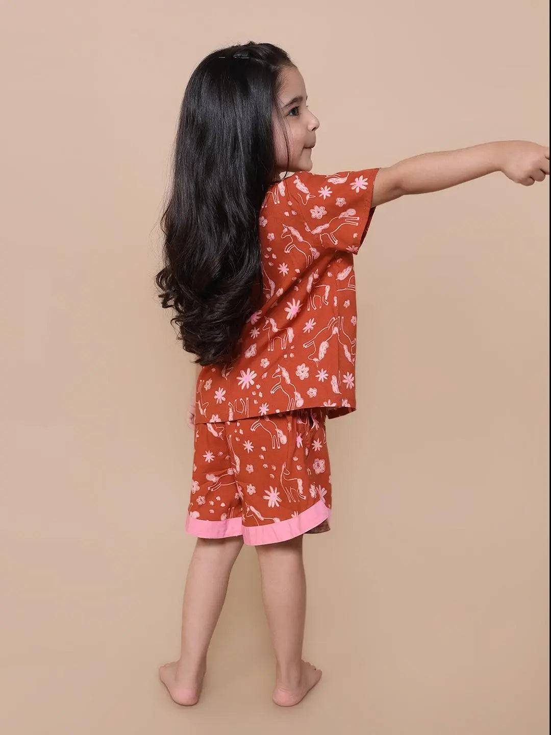 Unicorn Print Lounge/Nightwear Set Just Little Studio