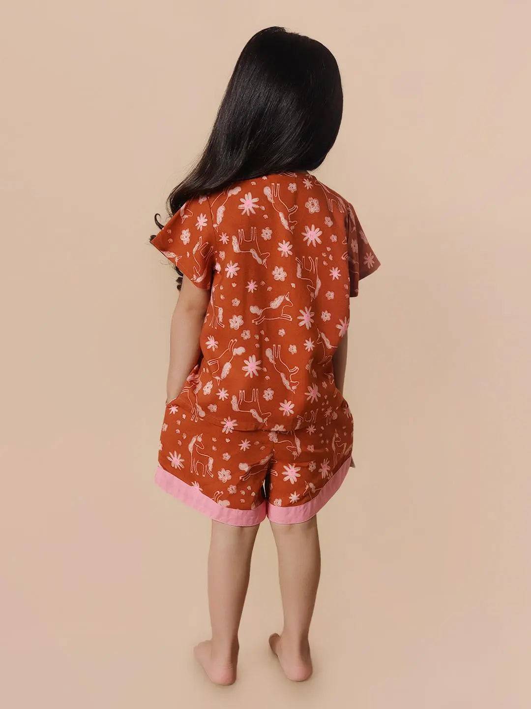 Unicorn Print Lounge/Nightwear Set Just Little Studio